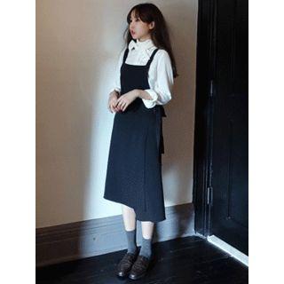 Tie-waist A-line Suspender Dress