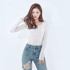 Bared Back Slim-fit T-shirt
