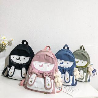 Crescent & Star Print Lightweight Backpack