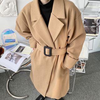 Belted Oversize Woolen Coat