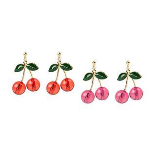 Bead Cherry Dangle Earring 1 Pair - Bead - Red - One Size