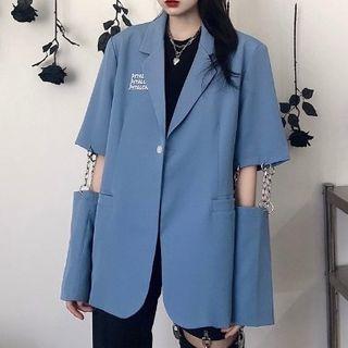 Cutout Blazer Blue - One Size