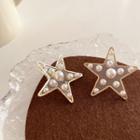 Star Stud Earring 1 Pair - Star - Transparent - One Size