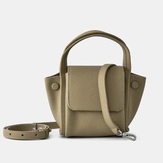 Top Handle Bucket Bag Gray - One Size