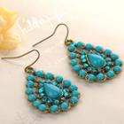 Water Drop Earrings  Blue - One Size