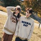 Couple Matching Fleece-lined Embroidered Pullover