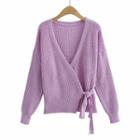 Wrap Sweater Purple - One Size