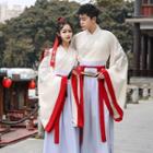 Couple Matching Hanfu Jacket / Long-sleeve Hanfu Top / Maxi Skirt / Set