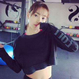Cutout Long-sleeve Cropped Top