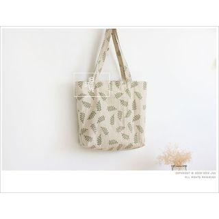 Leaf Print Shopper Bag