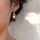 Star Fringed Earring Gold Plating & Silver Needle - Gold - One Size