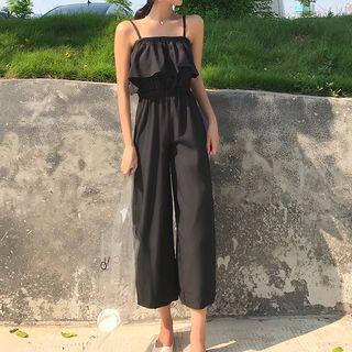 Spaghetti-strap Ruffle Jumpsuit