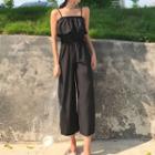 Spaghetti-strap Ruffle Jumpsuit