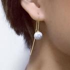 Marble Print Ball Earring