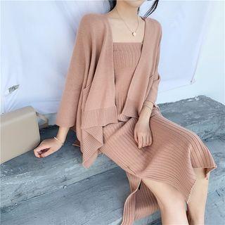 Plain Knit Shawl / Plain Knit Dress / Plain Long-sleeve Sweater