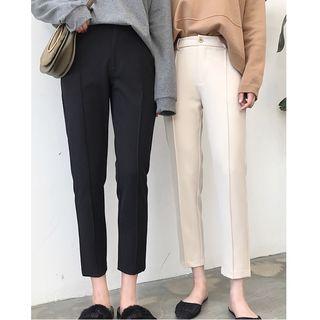 Seam Front Cropped Dress Pants