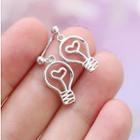 925 Sterling Silver Light Bulb Dangle Earring 1 Pcs - Silver - One Size