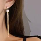 Square Alloy Fringed Earring 1 Pair - Gold - One Size