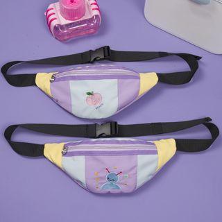 Embroidered Zip Belt Bag