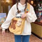 Embroidered Canvas Tote Bag / Bear Doll / Set