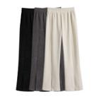 High Waist Slit Cropped Loose Fit Pants