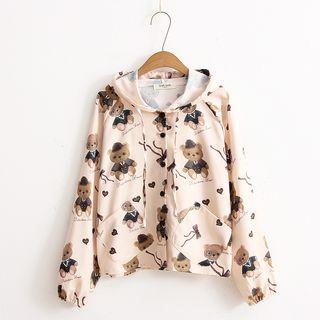 Bear Print Hoodie