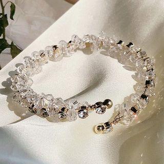 Faux Crystal Open Bangle As Shown In Figure - One Size