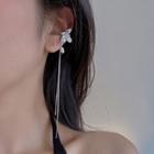 Tassel Ear Cuff 1 Pair - Silver - One Size