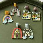 Rainbow / House Acrylic Dangle Earring