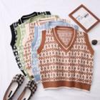 Argyle Knit Vest In 5 Colors