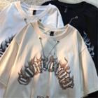 Lettering Chain T-shirt