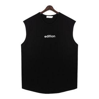 Plus Size Edition Printed Sleeveless Top