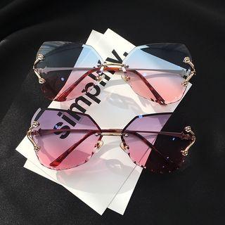 Geometric Rimless Gradient Sunglasses