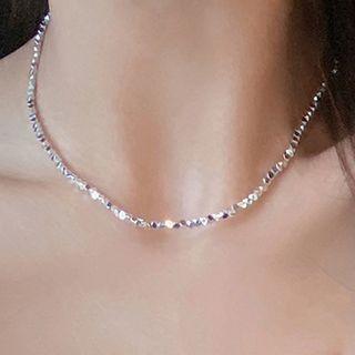 Metallic Necklace Silver - One Size