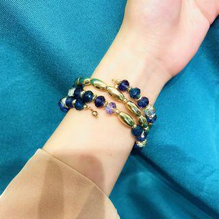 Faux Crystal Wrap-around Bangle 0352 - As Shown In Figure - One Size