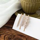 Faux Pearl Hair Pin Set Of 3 - One Size