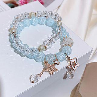 Alloy Star Bead Bracelet 2 Pcs - Bracelet - One Size