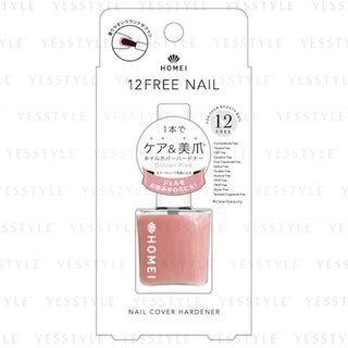 Homei - 12free Nail Cover Hardener Glitter Pink 1 Pc