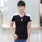 Short-sleeve Paneled T-shirt