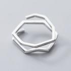 Geometric Layered Ring S925 Silver - Ring - Silver - One Size