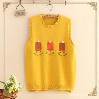 Smiley Face Knit Vest