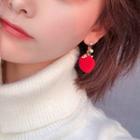 Asymmetric Pom Pom Christmas Drop Earring / Clip-on Earring
