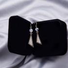Triangle Rhinestone Dangle Earring 1 Pair - E2134-3 - Gold - One Size
