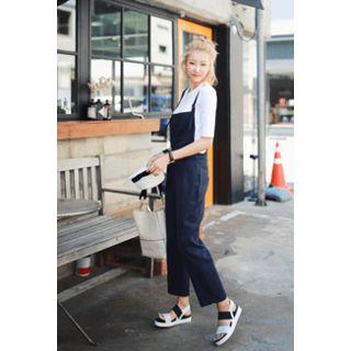 Stripe-pattern Jumpsuit