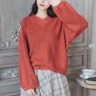 Crew-neck Sweater Camel - One Size