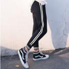 High-waist Striped Sweatpants