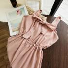 Tie-back Chiffon Wide-leg Jumpsuit
