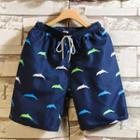 Couple Matching Printed Wide-leg Shorts