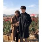 Couple Double-breasted Wool Blend Coat