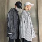 Couple Matching Oversized Striped Shirt